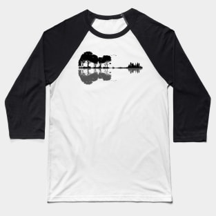 Nature Guitar Silhouette Baseball T-Shirt